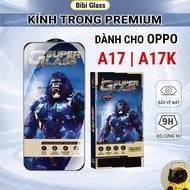 Oppo A17K, A17 premium full screen tempered glass bibi phone screen protector