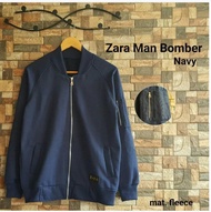 jaket wanita bomber / jaket bomber termurah : Zara man bomber navy