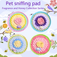 Fleece Dog Sniffing Mat Puzzle Cute Bee Decorate Pet Nose Training Sniffing Pad Dog Slow Feeder Toy