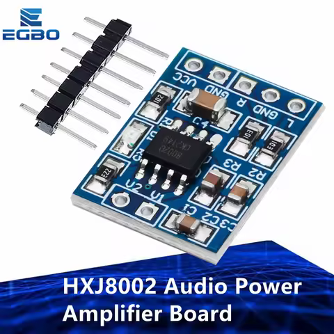 1-5PCS EGBO HXJ8002 Mini Audio Amplifier Board | 3W Mono BTL Low-Noise Speaker Module for DIY Audio 