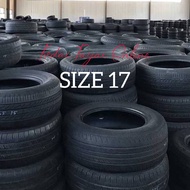 [GRADE C 17] Used Tayar Second Size 17 Terpakai Tyre Tire Ready Stock || 175 185 195 205 215 225 || 