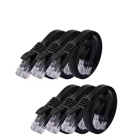 6pack 15cm 50cm 1m 2m3m5m10m 30m 98FT cable CAT6 Flat UTP Ethernet Network Cable RJ45 Patch LAN cabl