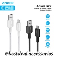Anker 322 USB-A to USB-C Data Cable 3ft 0.9m Braided - A81H5