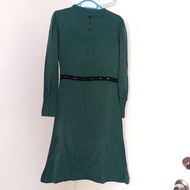 墨綠色針織連身裙