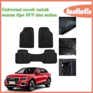 Universal Rubber Car, 3 pcs, 2 Rows, Black VAUTO