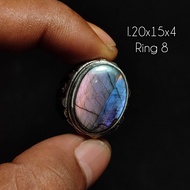 batu labrador super full klep natural 100% / batu labrador ring alpaka super / batu cincin labrador