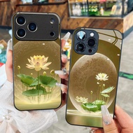 Lotus Glass Case in Infinity Pattern Circle for iPhone 17 16 15 14 13 12 11 8 7 6 6s 6p 7p 8p 6g 7g 