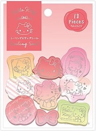 K Company Sanrio Characters Hello Kitty SAC-SS2-KT Sealing Stamp Sticker H3 x W 3.2 cm