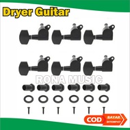 Dryer Grover Gitar Elektrik Listrik sejajar / Puteran Gitar 6 pcs Sejajar