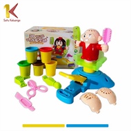 Satu Keluarga Mainan Anak Pangkas Rambut M154 Pretend Play Salon Styling Club Barbershop Toys