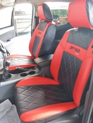 หุ้มเบาะรถยนต์ คู่หน้า BT-50 PRO 15-23 แบบสวมทับเบาะรถยนต์ ลาย VIP  สีแดง-ดำ RD-BL (N /LINE 4 )
