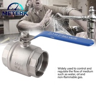 Meterk 304 สแตนเลสสองชิ้นเต็มพอร์ตหญิงกระทู้บอลวาล์ว 2 DN50 1000 WOG