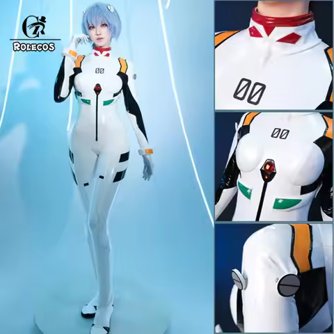 ROLECOS EVA Ayanami Rei Combat Suit Cosplay Costume Ayanami Rei Costume Halloween Carnival Party Wom