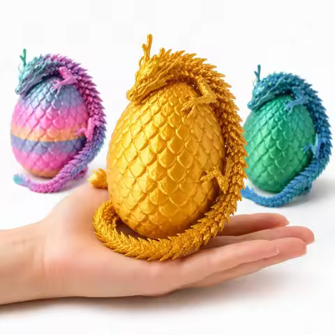 3D Printed 30cm Dragon Egg with Articulated Dragon Model Home Decor Items Room Decoration Sculptures