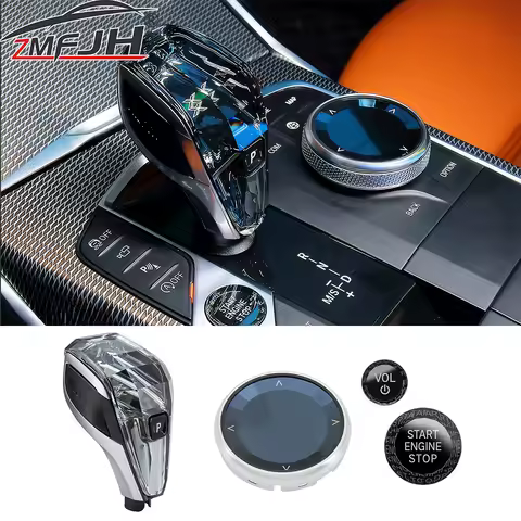 4PCS Car Crystal Gear Shift Knob Lever Crystal Gear Handle For BMW X3 iX3 G01 G08 X4 G02 X5 G05 X6 G