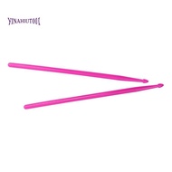 2pcs 5A  Drumsticks Nylon Glow Drumsticks Stage Performer Drummer Gift Drumsticks (Pink)