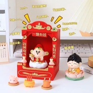 Menyembah Buddha, dewa-dewa tuhan kaya menawarkan kemenyan untuk menyembuhkan kestabilan emosi, meng