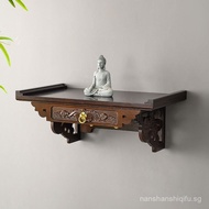 Wall-Mounted Altar Shelf for Worshiping Gods, Wealth God Display Cabinet, Household Offering Table, 