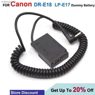 DR E18 Spring Cable Coupler Adapter LP E17 Fake Battery For Canon EOS Rebel T7i T6i 760D 8000D T6s KISS X8i 77D 200D 250D 9000D ufjjqj821