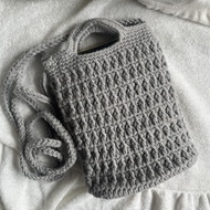 Women Handmade Crochet Knitted Cotton Handphone Small Pouch Sling Bag