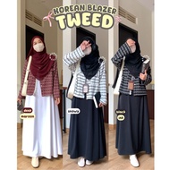 KOREAN BLAZER TWEED || TWEED BLAZER SET BY ARUNAOUTFIT