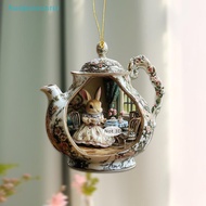 Auspiciousrui Easter Home Decor Items In Teacup Warm Home 2d Acrylic Pendant Backpack Pendant Car