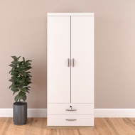 Furniture Direct LIBERTY 2 Door 2 Drawer Wardrobe With Key Lock Cabinet Almari wardrobe wardrobe cabinet Almari baju war