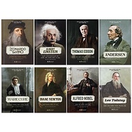 Combo 8 cuốn bộ sách thiên tài: Albert Einstein, Marie Curie, Leonardo DaVinci, Alfred Nobel, Anders