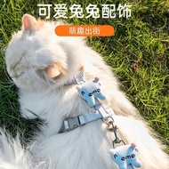 [Quick Shipment] Cat Leash I-Shaped Break-Resistant Gradient Adjustable Cat Walking Rope Set Dog Cha