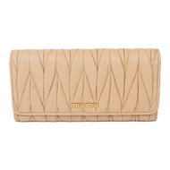 Miu Miu Nappa皮革Matelasse Long Wallet金扣長錢包