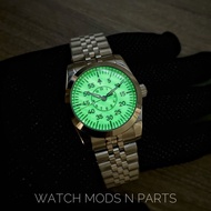 WMNP Seiko Mod Full lume pilot watch movement WMNP Seiko NH35A