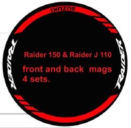 Decals, Sticker, Motorcycle Decals for Mags / Rim for Suzuki raider 150,003,Raider red