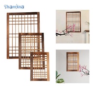[Shamjina] Window Frame Yard Trellises Wood Window Pane for Entryways, Living Room