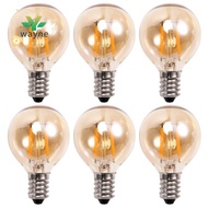 6Pcs 1.5W LED G40 Replacement Bulb 220V Retro Globe Gold Dimmable Bulb for Indoor/Outdoor String Lig
