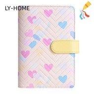 LIAOYING Binder Notebook, A6 Loose-Leaf Note Pad, Creative PU Leather Portable Savings Book for Cash