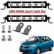 Perodua Bezza Daylight Fog Light Led Sport Light DRL Fog Lamp 6Led Light Bar Spotlight Lampu Kereta