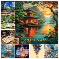 SY-frame-32*40/40*50cm/50-60cm-landscape coloring by number-painting by number-coloring by number se