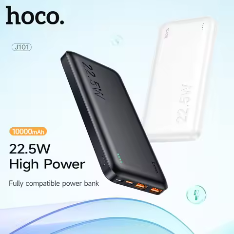 HOCO J101 22.5W Fast Charging 10000mAh Power Bank For iPhone 16/15 Pro Max Ultra Thin PD USB C Extra