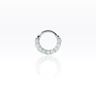 PiercingRoomByJay Opal Eternity Clicker Hoop ห่วงโอปอล เงินแท้ (ราคาต่อชิ้น)