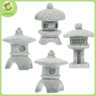 [LINMU] Retro Gazebo Chinese Lanterns Mini Pagoda Model Decoration Stone Miniature Statue Sandstone 