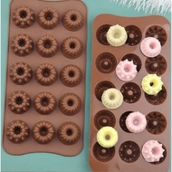 Silicone Mold of 15 Flower Donuts, Cute Patterns Donuts CAKESHOP