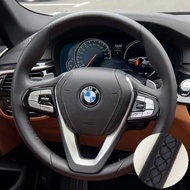 Tay Khâu Da Bọc Vô Lăng Chống Trơn Trượt Thoáng Khí Chống Mài Mòn Cho Xe BMW G30 530i 540i 520d 530e