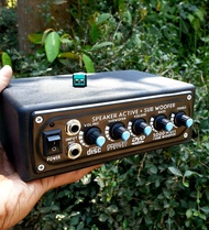 Power miniatur amplifier class d double channel karaoke biru