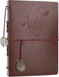 Photo Album 4x6 160 Photos, Leather Photo Albums with Writing Space With 30 Writing Paper, Travel Fa