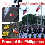 Philippine Flag Brooch Pin - Alloy Metal Lapel Pin for Pinoy Pride, National Day & Travel Souvenir