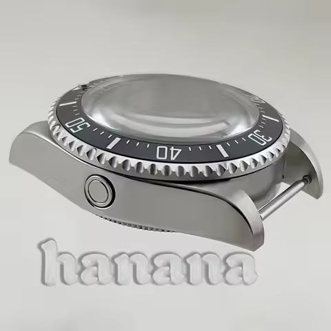 NH35 43mm Silver Deep-Sea Tribute Large Sapphire Glass Back Case Is Suitable for the NH35 NH36 4R35 