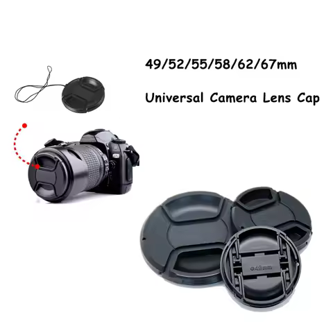 1 Pcs Lens Cap 49 52 55 58 62 67mm Snap-on Camera Front Lens Cap Cover Protector for Canon Nikon Son