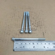 MESIN FLANGE KEYBolt 8 CVT ENGINE BLOCK M6X80 BAUD CAP BOLT LENGTH 8CM 8 CM WHITE 80MM 80 MM M6 X 80