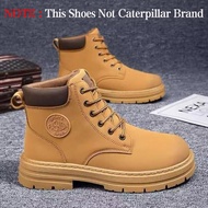 Caterpillar Boots For Men Classic Mens Genuine Leather Steel Toe Boots Safety Shoes Outdoor High Cut