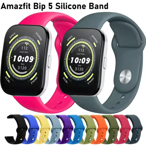 22mm Silicone Strap for Amazfit Bip5 Bip 5 Band Replacement Smaertwatch Wristband Soft Bracelet Belt